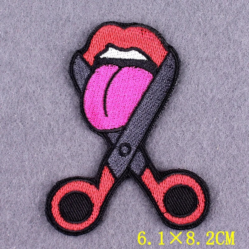 Hippie Patches For Clothing Thermoadhesive Patches DIY Funk Embroidered Patches on Clothes Skull Badges Applique Accessory Decor