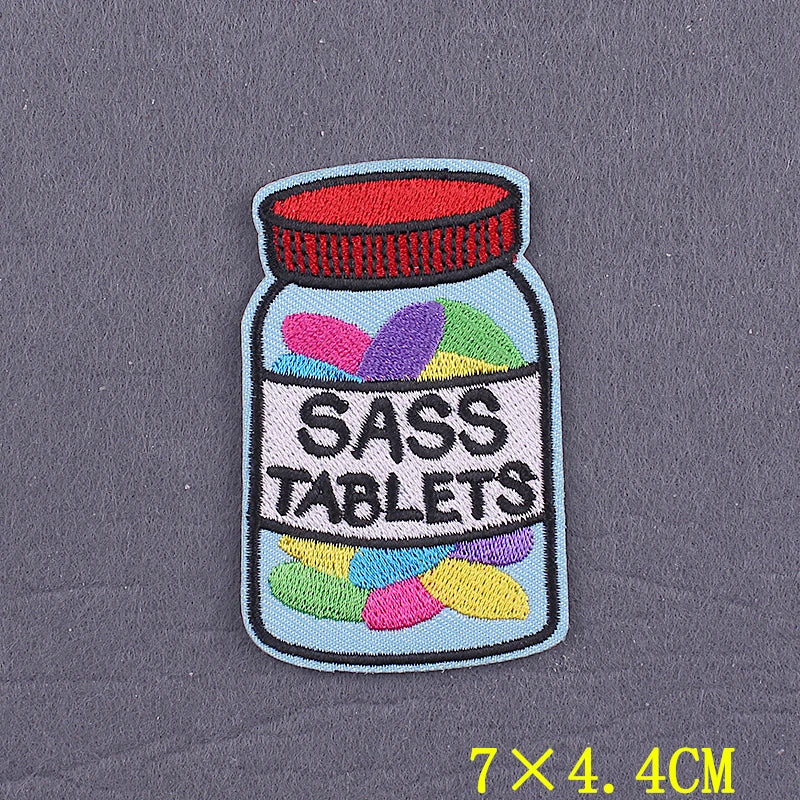 Hippie Patches For Clothing Thermoadhesive Patches DIY Funk Embroidered Patches on Clothes Skull Badges Applique Accessory Decor
