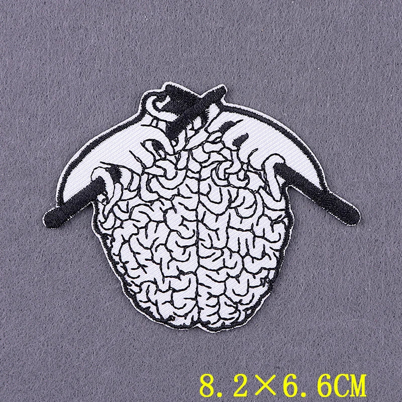 Hippie Patches For Clothing Thermoadhesive Patches DIY Funk Embroidered Patches on Clothes Skull Badges Applique Accessory Decor