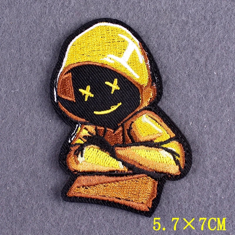 Hippie Patches For Clothing Thermoadhesive Patches DIY Funk Embroidered Patches on Clothes Skull Badges Applique Accessory Decor