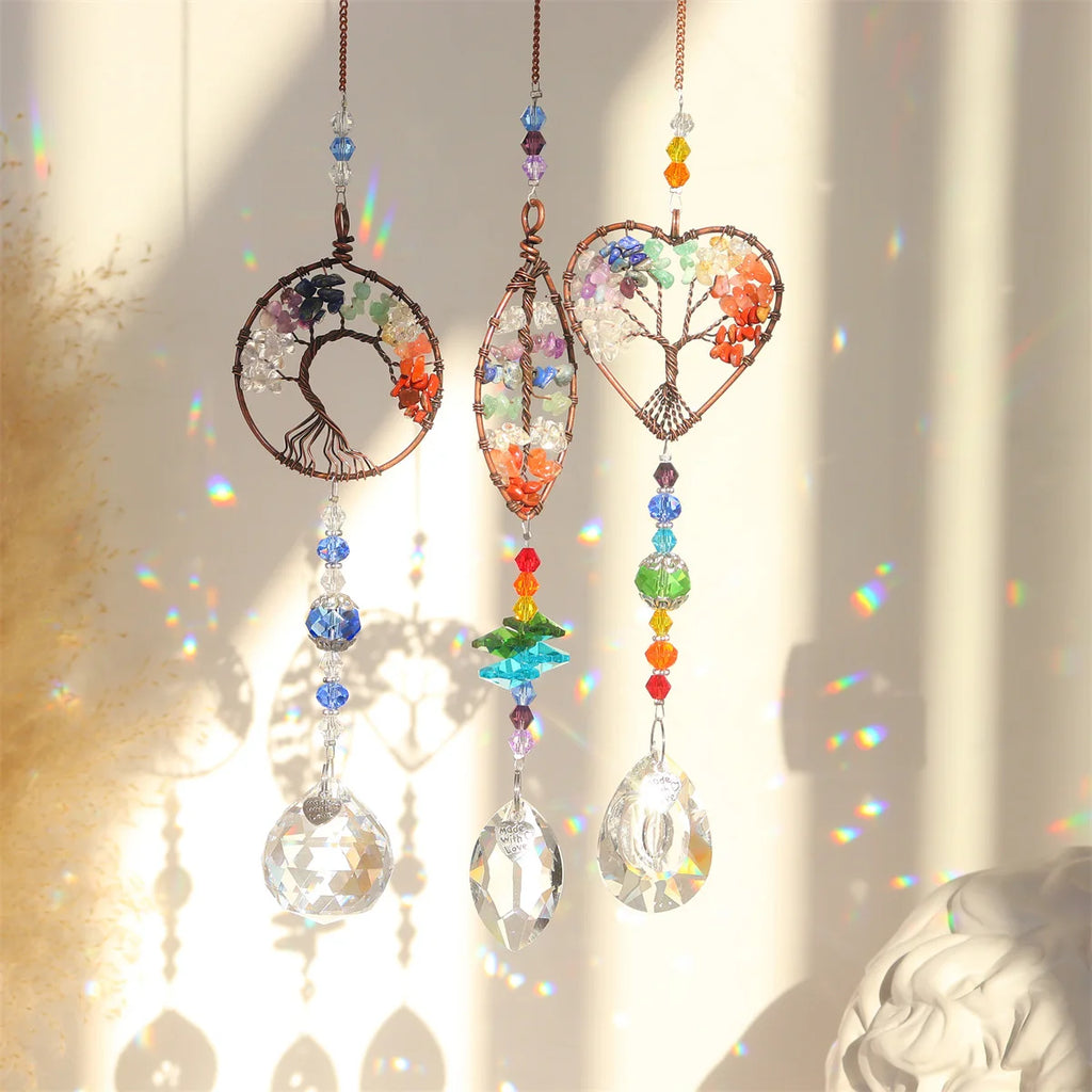 Crystal Light Catcher Chakra Pendant Window Home Garden Decor