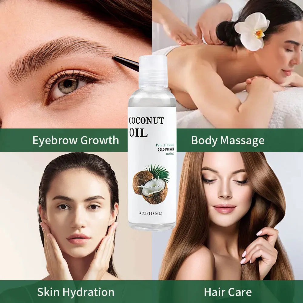 Liquid Coconut Oil 16 oz Pure Natural Organic Fractionated Carrier Oil for Skin Hair Care Massage Aromatherapy Moisturizing