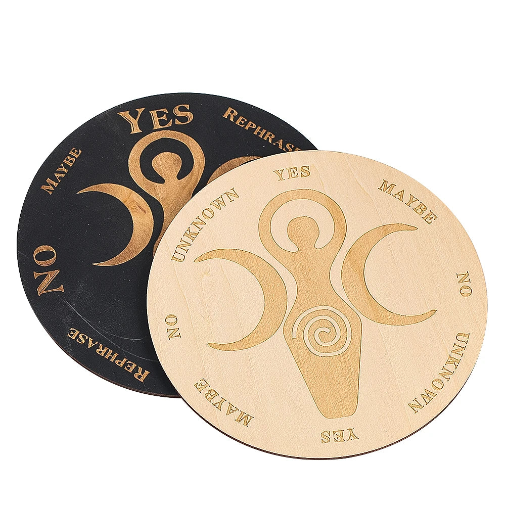 Moon Goddess Wooden Pendulum Board/Divination Plate