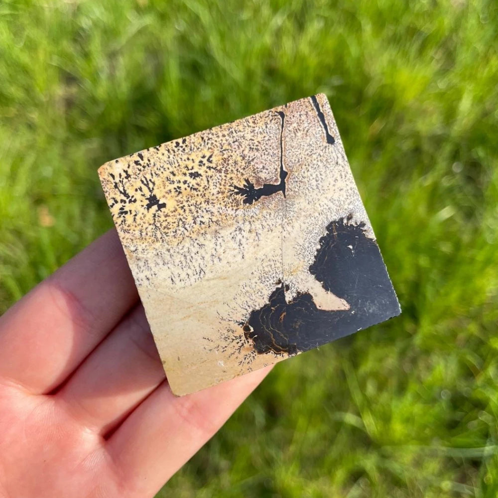Natural Picture Jasper Stone Square Slice