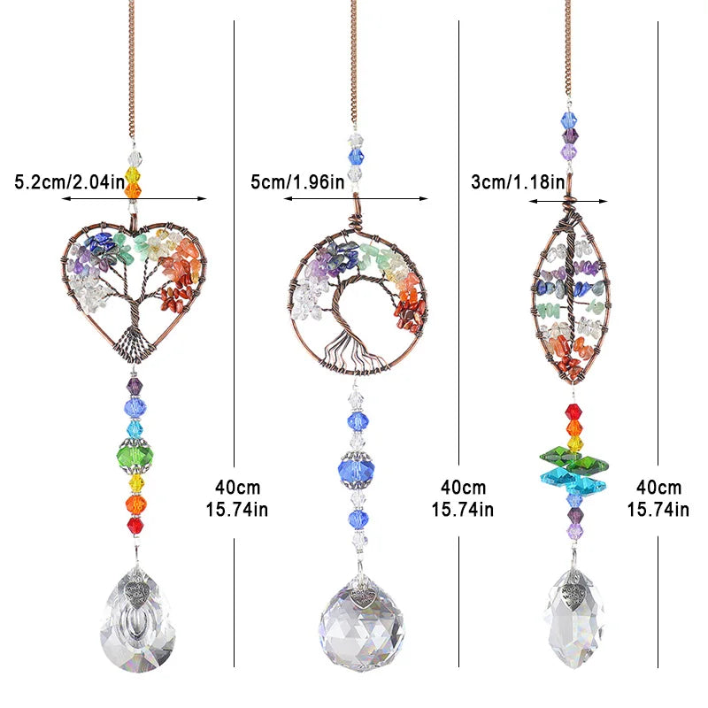 Crystal Light Catcher Chakra Pendant Window Home Garden Decor