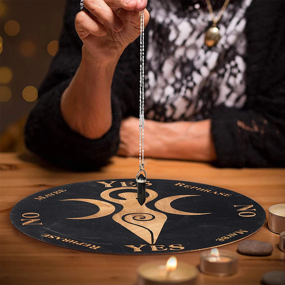 Moon Goddess Wooden Pendulum Board/Divination Plate