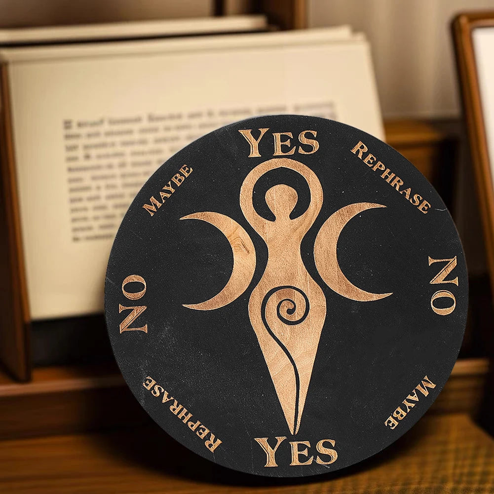 Moon Goddess Wooden Pendulum Board/Divination Plate