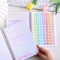 Undated Self-Care Journal 100 Pages with 2 Stickers Cute Colorful Interior for Students Teachers 5-Minute Daily Happiness Guide