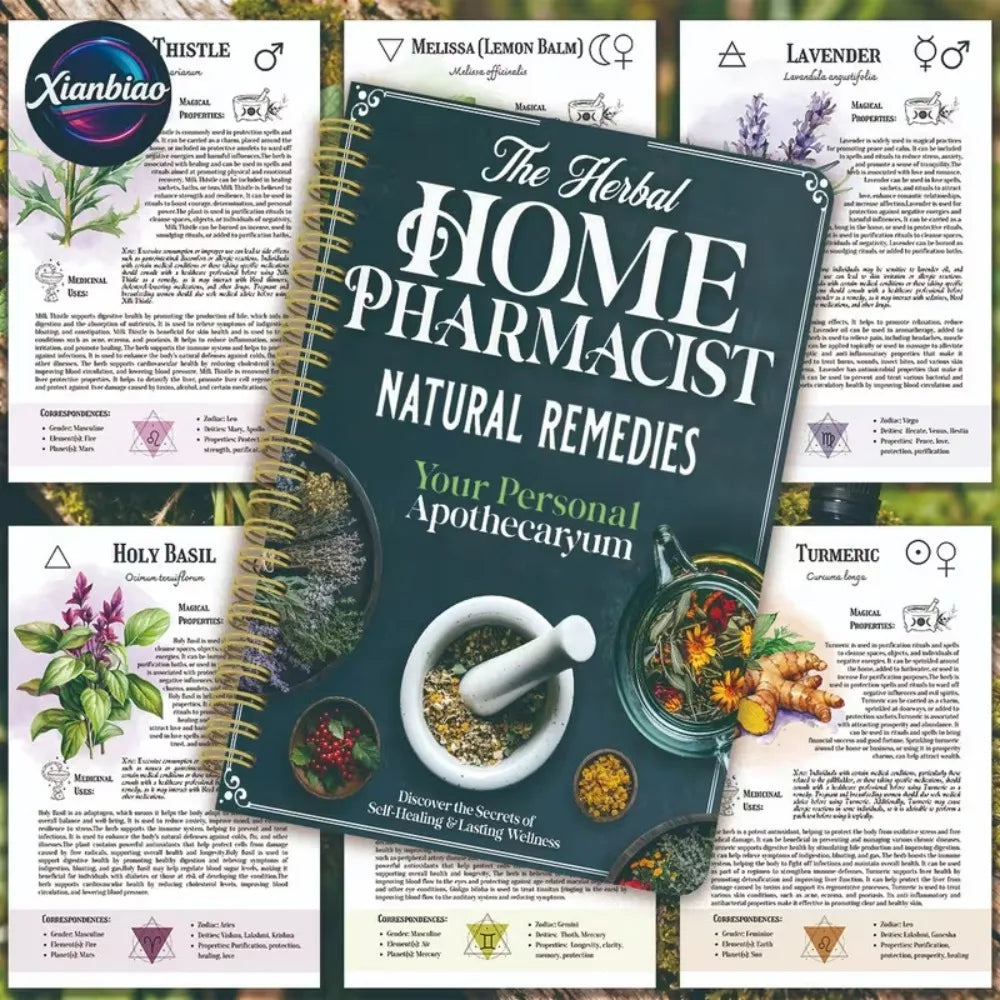 Herbal Home Pharmacist Natural Remedies Book Personal Apothecary Self Healing Wellness Guide Holistic Health