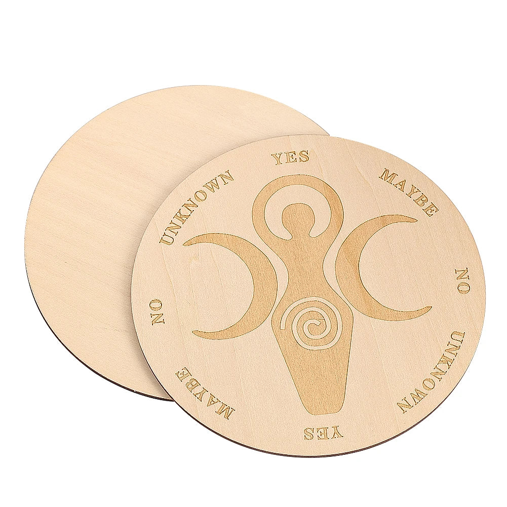 Moon Goddess Wooden Pendulum Board/Divination Plate